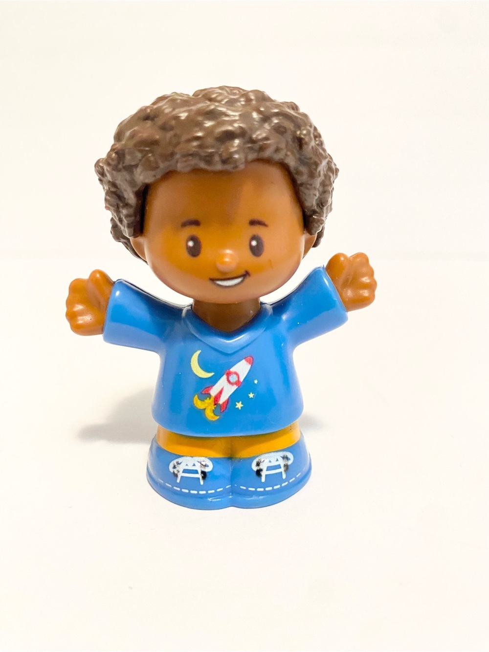 Little People Camping PJs Boy Figure Dark Skin Dollhouse Fisher Price 4/$20 🛑